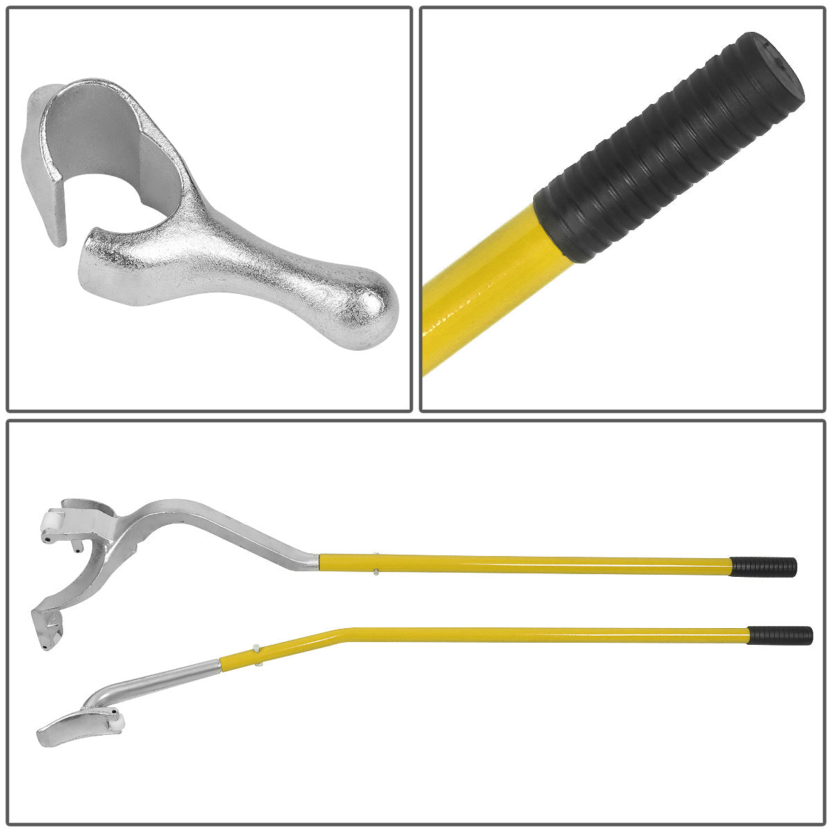 nan TIRE MOUNT / DEMOUNT TOOL - 2PCS - W/ BEAD KEEPER - YELLOW