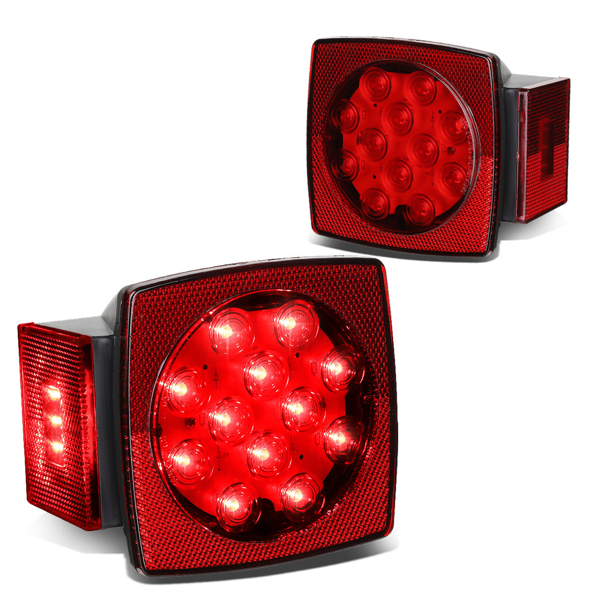 nan TRAILER LIGHTS - FITS 12V CAPABLE VEHICLES - FITS UNDER 80" WIDE APPLICATIONS - RED