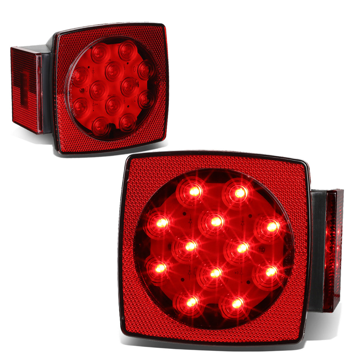 nan TRAILER LIGHTS - FITS 12V CAPABLE VEHICLES - FITS UNDER 80" WIDE APPLICATIONS - RED