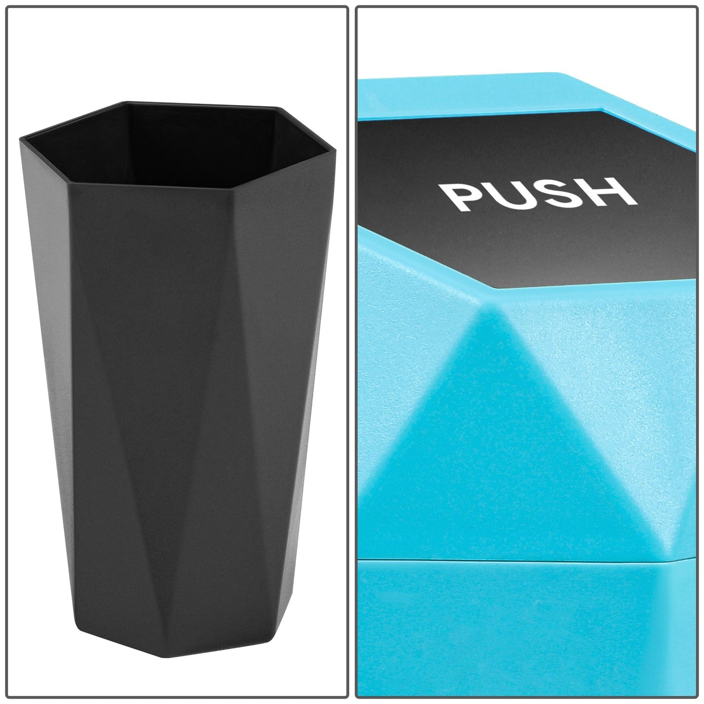 nan VEHICLE-MOUNTED GARBAGE CAN - TIFFANY BLUE / BLACK