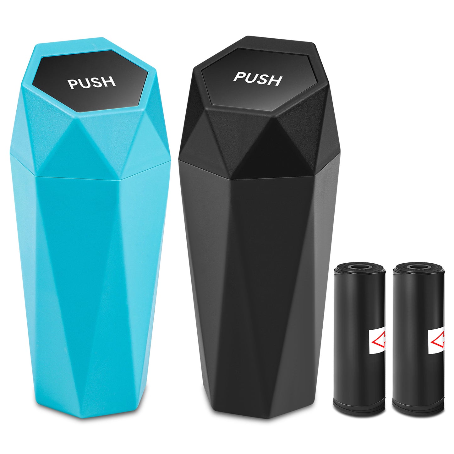 nan VEHICLE-MOUNTED GARBAGE CAN - TIFFANY BLUE / BLACK