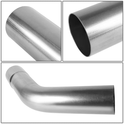 nan EXHAUST PIPE TUBING - BEND - 1PC - 2.5"-2.65" FLARED - OD CUSTOM 45 DEGREE - 18 GAUGE - STAINLESS STEEL