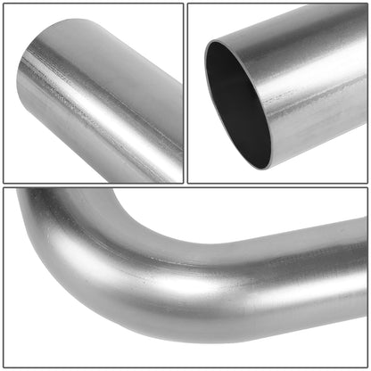 nan EXHAUST PIPE TUBING - L-BEND - 1PC - 2.5"-2.65" FLARED - OD CUSTOM 90 DEGREE - 18 GAUGE - STAINLESS STEEL