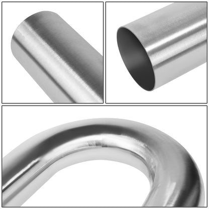 nan EXHAUST PIPE TUBING - U-BEND - 1PC - 3.0"-3.15" FLARED - OD CUSTOM 180 DEGREE - 18 GAUGE - POLISHED - STAINLESS STEEL