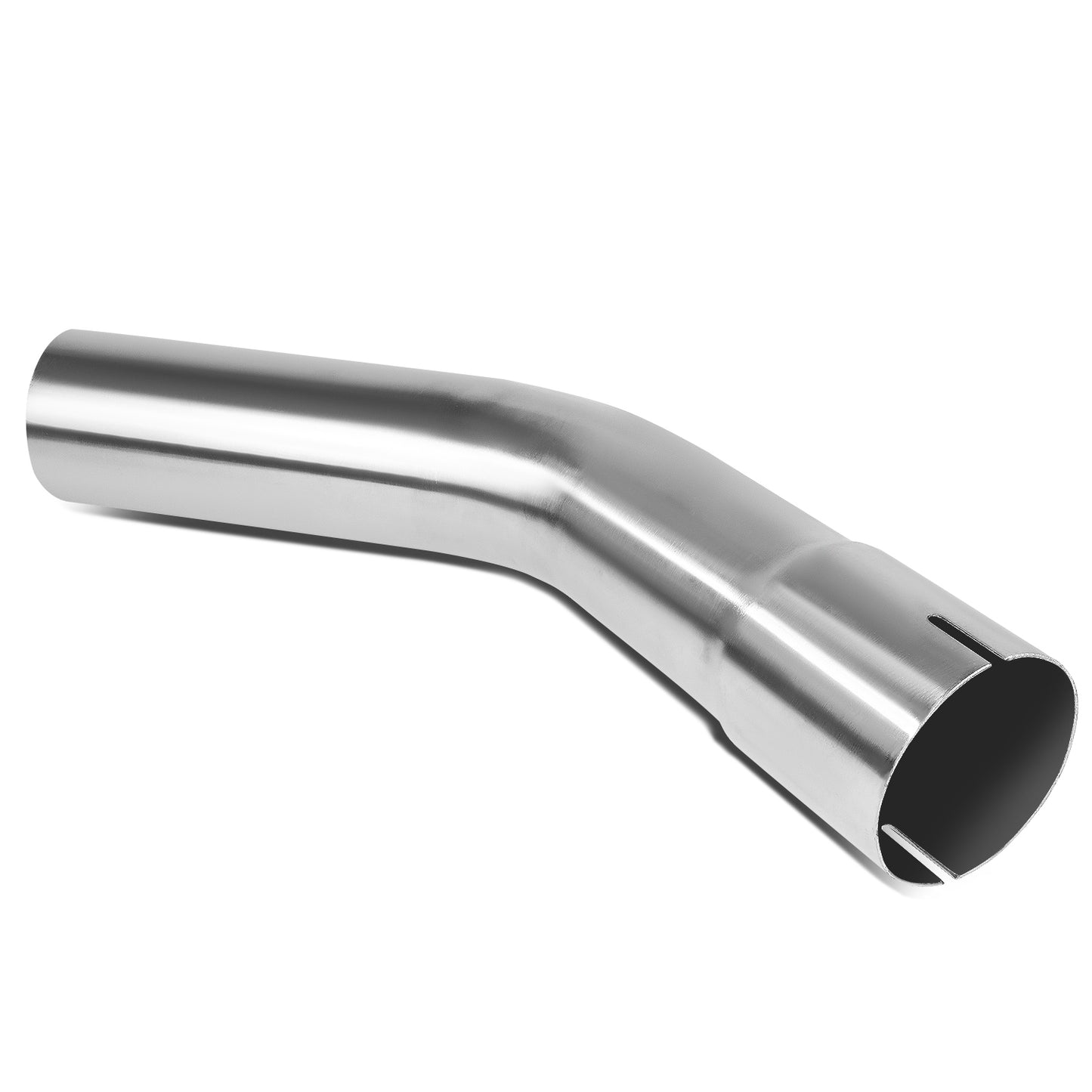 nan EXHAUST PIPE TUBING - BEND - 1PC - 3.0"-3.15" FLARED - OD CUSTOM 45 DEGREE - 18 GAUGE - POLISHED - STAINLESS STEEL