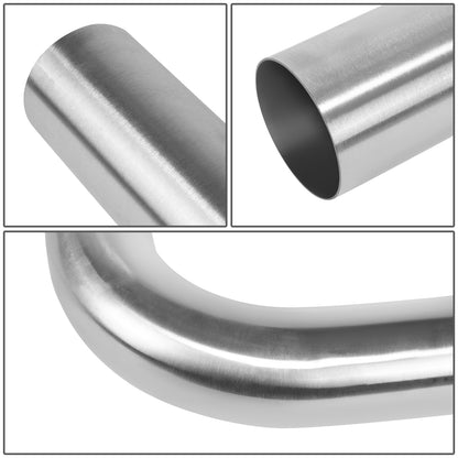 nan EXHAUST PIPE TUBING - L-BEND - 1PC - 3.0"-3.15" FLARED - OD CUSTOM 45 DEGREE - 18 GAUGE - POLISHED - STAINLESS STEEL