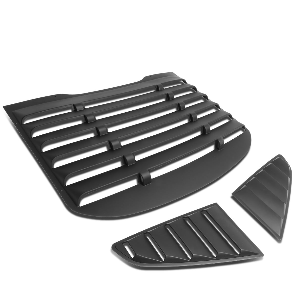 nan WINDOW LOUVER - 3PCS - 15-18 FORD MUSTANG - DOES NOT FIT CONVERTIBLE MODELS - BLACK