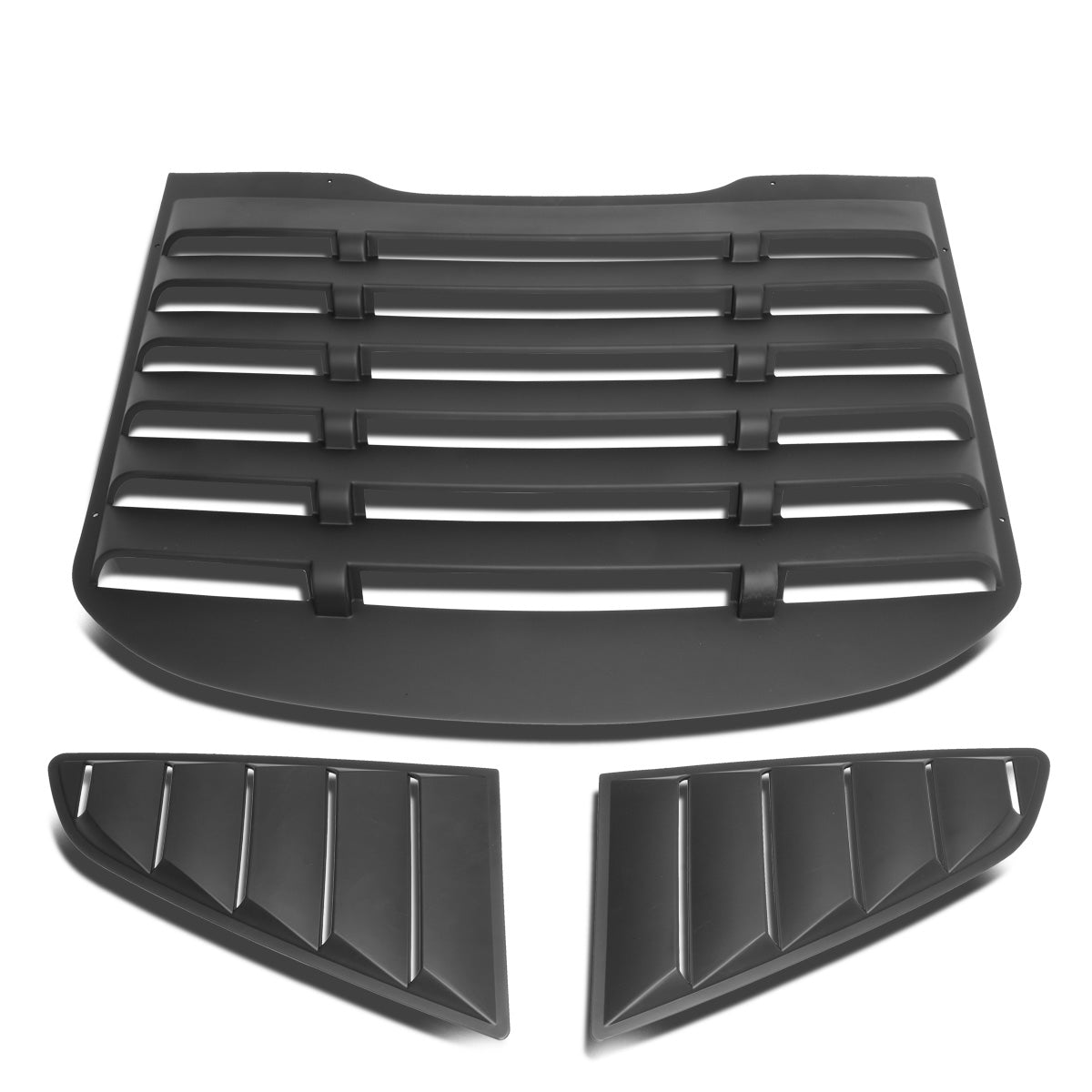 nan WINDOW LOUVER - 3PCS - 15-18 FORD MUSTANG - DOES NOT FIT CONVERTIBLE MODELS - BLACK