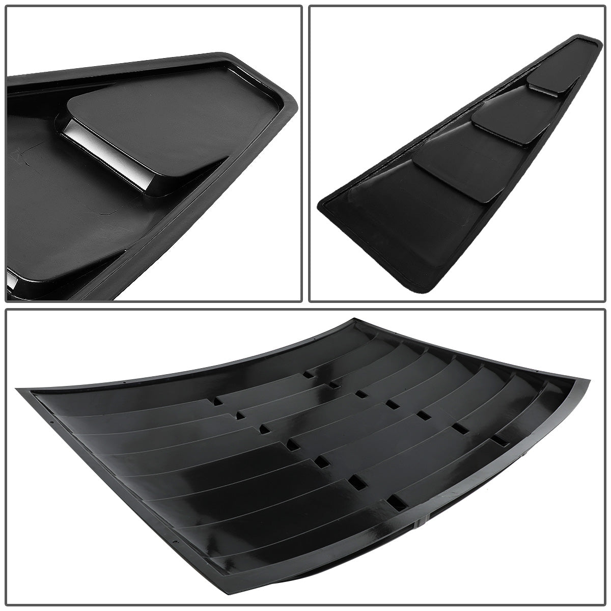 nan WINDOW LOUVER - 3PCS - 05-14 FORD MUSTANG - DOES NOT FIT CONVERTIBLE MODELS - BLACK