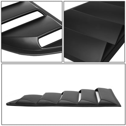 nan QUARTER WINDOW LOUVER - 2PCS - 15-18 FORD MUSTANG - DOES NOT FIT CONVERTIBLE MODELS - BLACK