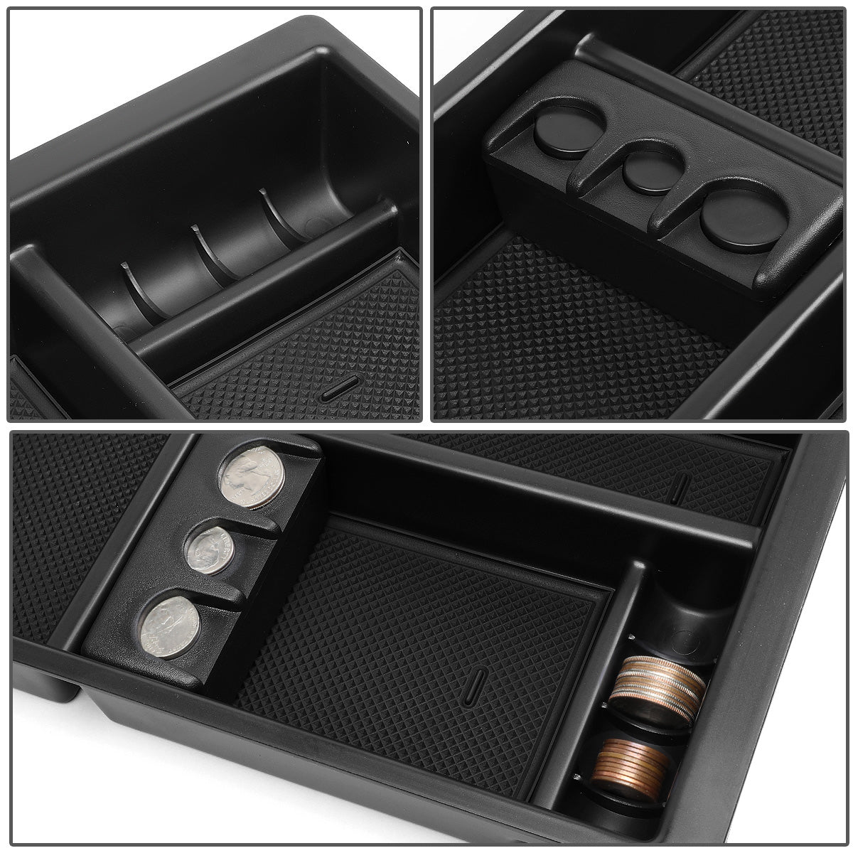 nan CENTER CONSOLE ORGANIZER TRAY - 14-18 CHEVY SILVERADO 1500, 25500HD, 3500HD, GMC SIERRA 1500, 2500HD, 3500HD / 15-18 CHEVY TAHOE, GMC YUKON - BLACK