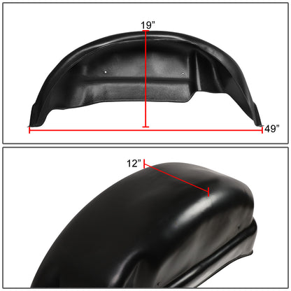 nan REAR WHEEL WELL GUARD COVERS - 2PCS - 15-19 FORD F-150 - DOES NOT FIT RAPTOR MODELS - BLACK