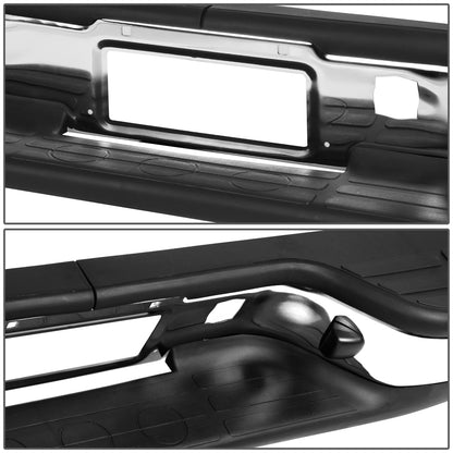 nan REAR STEP BUMPER - 99-06 CHEVY SILVERADO 1500, GMC SIERRA 1500 / 99-04 CHEVY SILVERADO 2500, GMC SIERRA 2500 / 2007 CHEVY SILVERADO 1500 CLASSIC, GMC SIERRA 1500 CLASSIC - FITS MODELS WITHOUT PARKING SENSOR HOLES - FITS FLEETSIDE / STYLESIDE MODELS -