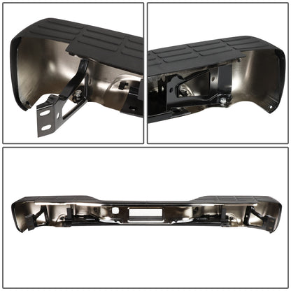 nan REAR STEP BUMPER - 99-06 CHEVY SILVERADO 1500, GMC SIERRA 1500 / 99-04 CHEVY SILVERADO 2500, GMC SIERRA 2500 / 2007 CHEVY SILVERADO 1500 CLASSIC, GMC SIERRA 1500 CLASSIC - FITS MODELS WITHOUT PARKING SENSOR HOLES - FITS FLEETSIDE / STYLESIDE MODELS -