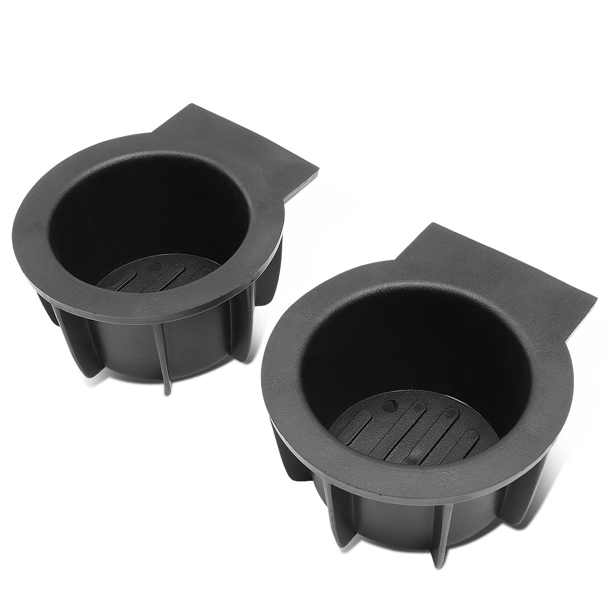 nan CUP HOLDER INSERTS - 03-06 FORD EXPEDITION, LINCOLN NAVVIGATOR / 04-14 FORD F-150, LOBO / 10-14 LINCOLN MARK LT - FITS MODELS WITHOUT FLOW THROUGH VENTS - BLACK - 2PCS