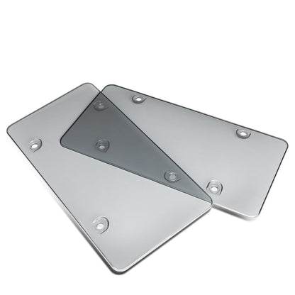 nan CAR LICENSE PLATE COVER - 2PCS - UNBREAKABLE - TINTED / SMOKE
