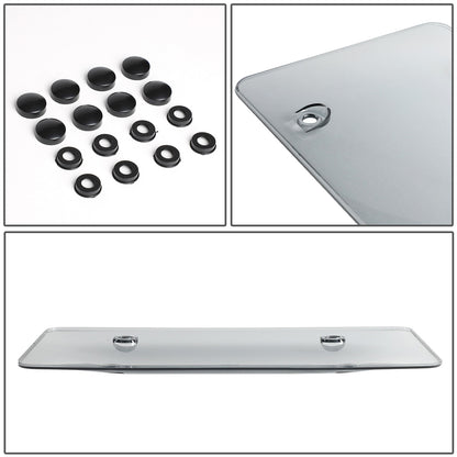 nan CAR LICENSE PLATE COVER - 2PCS - UNBREAKABLE - TINTED / SMOKE