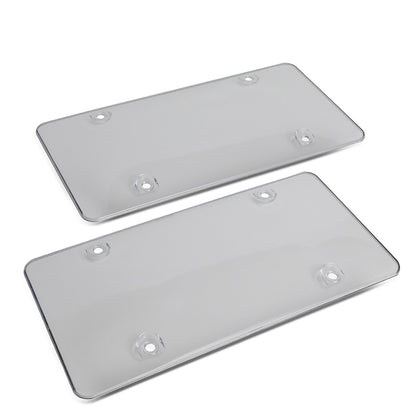 nan CAR LICENSE PLATE COVER - 2PCS - UNBREAKABLE - TINTED / WHITE