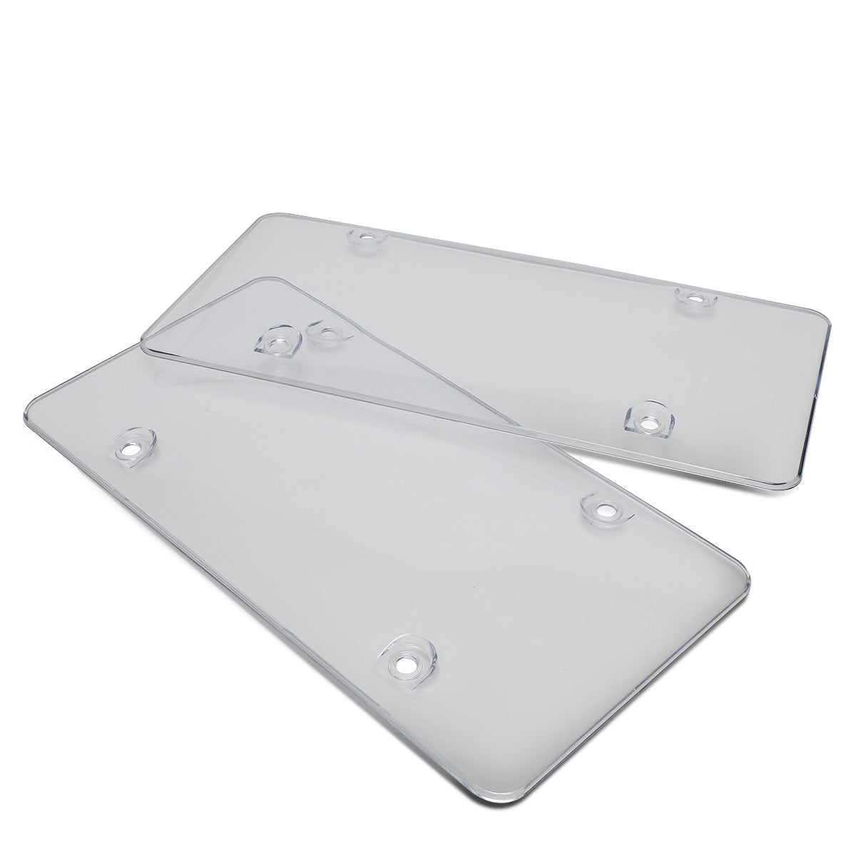 nan CAR LICENSE PLATE COVER - 2PCS - UNBREAKABLE - TINTED / WHITE