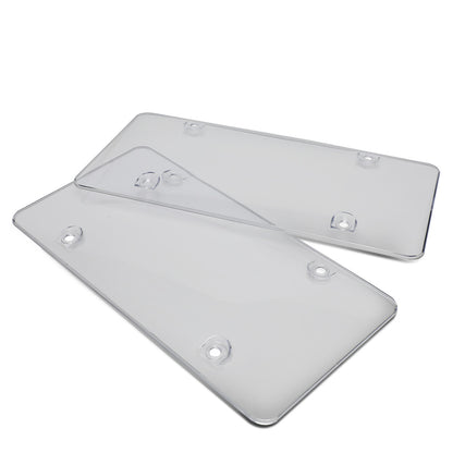 nan CAR LICENSE PLATE COVER - 2PCS - UNBREAKABLE - TINTED / WHITE