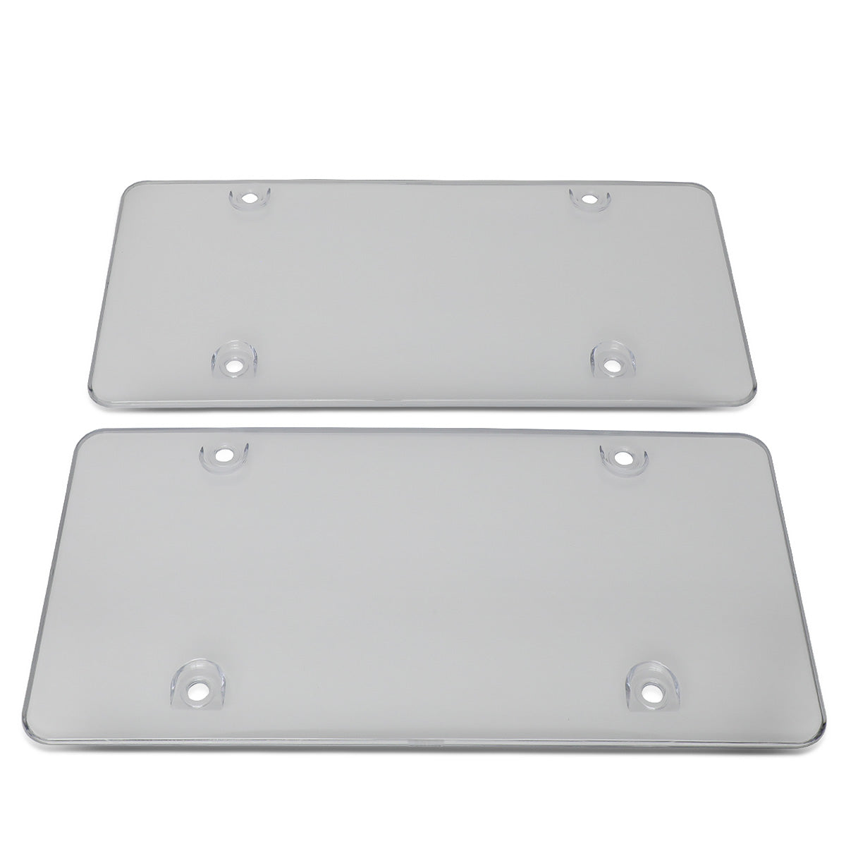 nan CAR LICENSE PLATE COVER - 2PCS - UNBREAKABLE - TINTED / WHITE