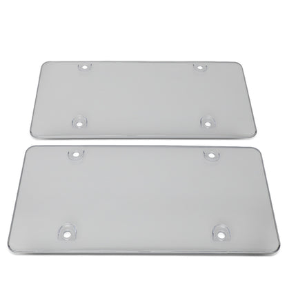 nan CAR LICENSE PLATE COVER - 2PCS - UNBREAKABLE - TINTED / WHITE