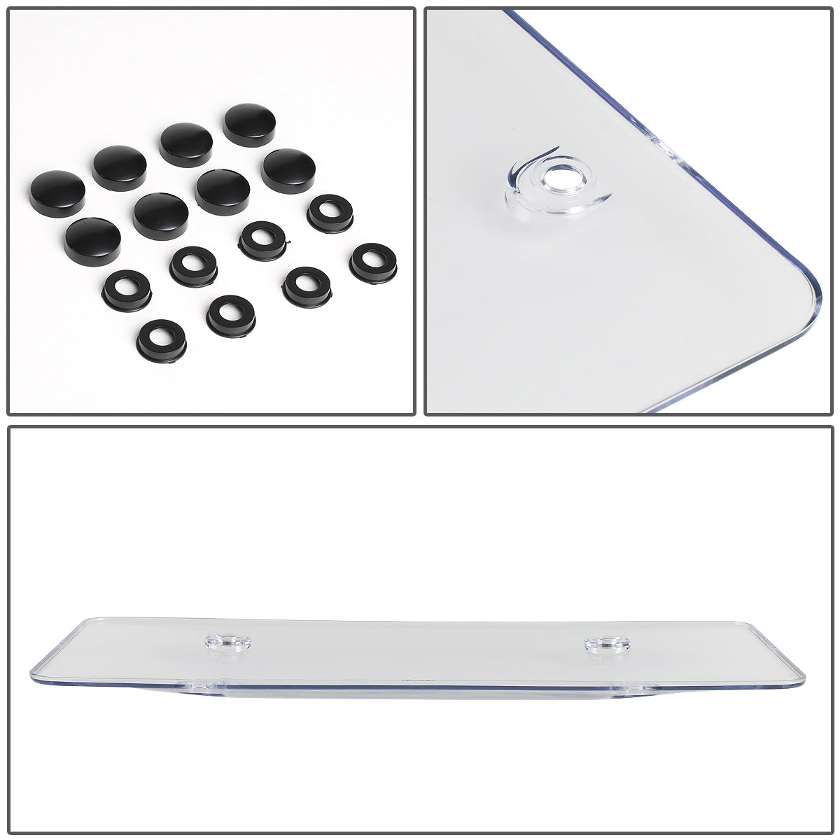 nan CAR LICENSE PLATE COVER - 2PCS - UNBREAKABLE - TINTED / WHITE