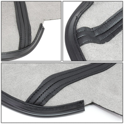 nan CENTER CONSOLE LID COVER - 02-08 DODGE RAM 1500 / 03-09 DODGE RAM 2500 , 3500 - LEATHER - BLACK