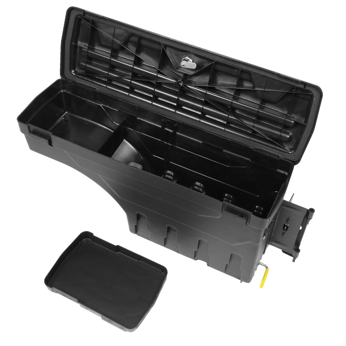 nan TRUCK BED WHEEL WELL BOX - 02-18 DODGE RAM 1500 / 03-18 DODGE RAM 2500, 3500 - FITS MODELS WITH FLEETSIDE TRUCK BEDS / DRILLING IS REQUIRED TO MOUNT BRACKET TO VEHICLE - PASSENGER SIDE - BLACK
