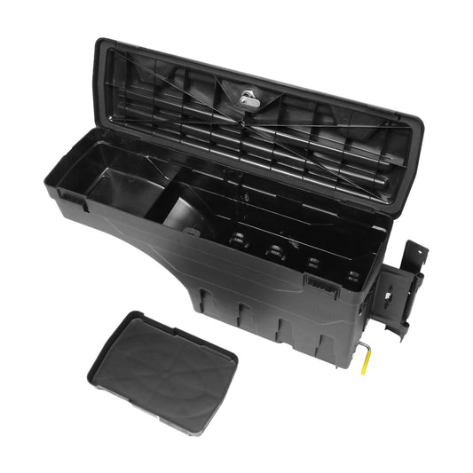 nan TRUCK BED WHEEL WELL BOX - 15-20 FORD F-150 - WILL NOT FIT RAPTOR MODELS - FITS MODELS WITH FLEETSIDE TRUCK BEDS - DRILLING IS REQUIRED TO MOUNT BRACKET TO VEHICLE - PASSENGER SIDE - BLACK