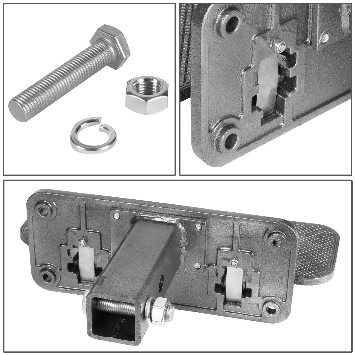 nan HITCH STEP - FOLDING - 2" - ALUMINUM - SILVER