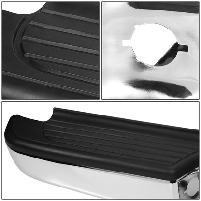 nan REAR BUMPER - 95-04 TOYOTA TACOMA - W/ LICENSE PLATE LIGHTS - W/O PARKING SENSOR HOLES - BLACK / CHROME TRIM
