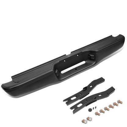 nan REAR BUMPER - 95-04 TOYOTA TACOMA - W/ LICENSE PLATE LIGHTS - W/O PARKING SENSOR HOLES - BLACK