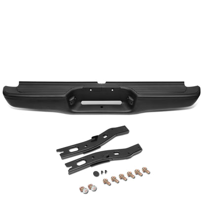 nan REAR BUMPER - 95-04 TOYOTA TACOMA - W/ LICENSE PLATE LIGHTS - W/O PARKING SENSOR HOLES - BLACK