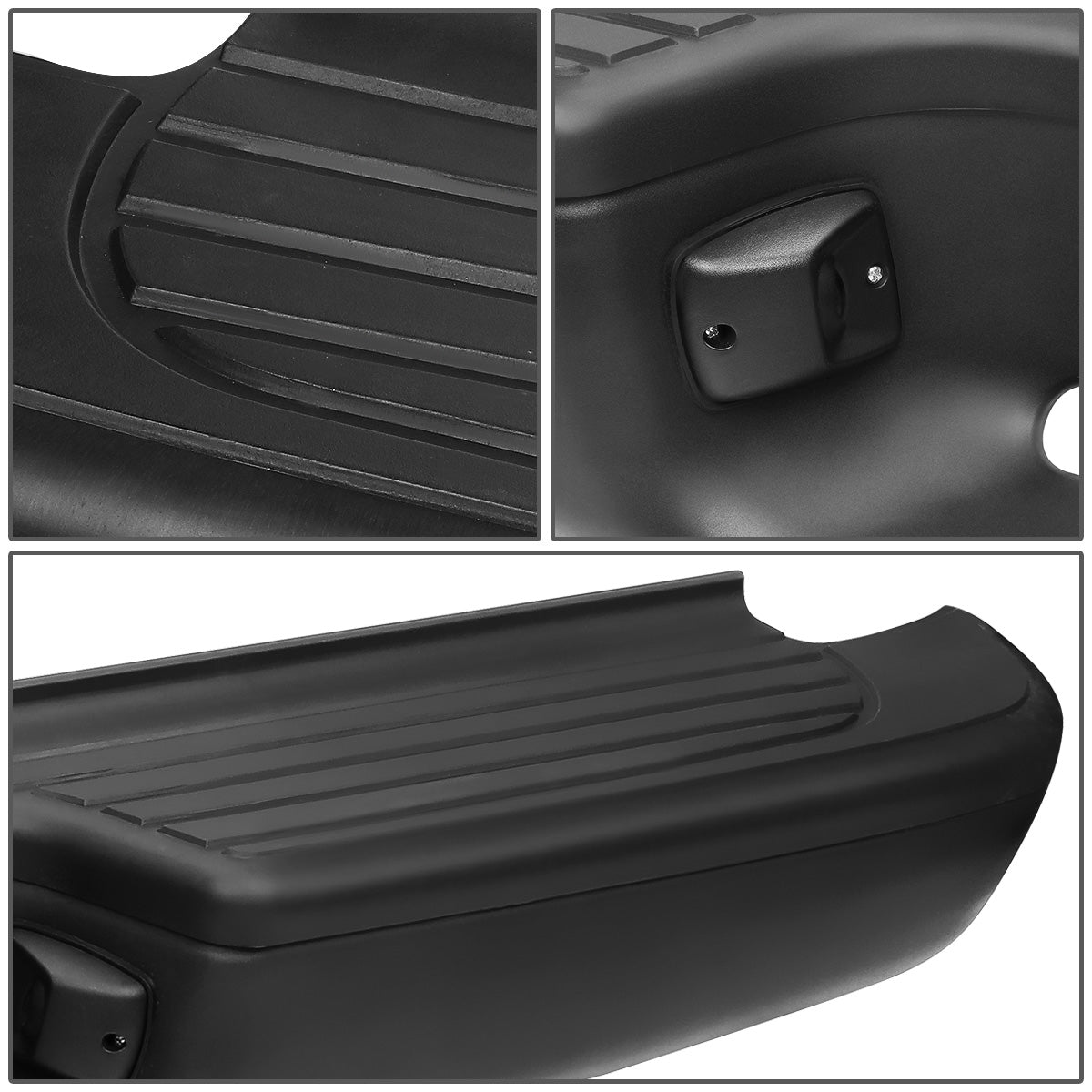 nan REAR BUMPER - 95-04 TOYOTA TACOMA - W/ LICENSE PLATE LIGHTS - W/O PARKING SENSOR HOLES - BLACK