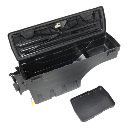 nan TRUCK BED WHEEL WELL LOCK BOX - 07-18 CHEVY SILVERADO 1500, GMC SIERRA 1500 / 07-19 CHEVY SILVERADO 2500HD, 3500HD, GMC SIERRA 2500HD, 3500HD / 2019 CHEVY SILVERADO 1500 LIMITED, GMC SIERRA 1500 LIMITED - DRIVER SIDE - BLACK