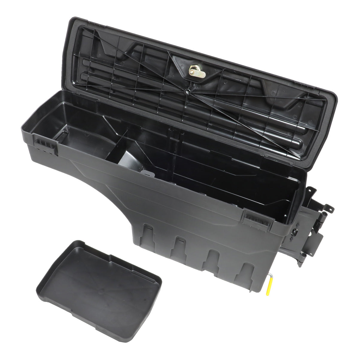 nan TRUCK BED WHEEL WELL LOCK BOX - 07-18 CHEVY SILVERADO 1500, GMC SIERRA 1500 / 07-19 CHEVY SILVERADO 2500HD, 3500HD, GMC SIERRA 2500HD, 3500HD / 2019 CHEVY SILVERADO 1500 LIMITED, GMC SIERRA 1500 LIMITED - PASSENGER SIDE - BLACK
