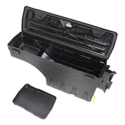 nan TRUCK BED WHEEL WELL LOCK BOX - 07-18 CHEVY SILVERADO 1500, GMC SIERRA 1500 / 07-19 CHEVY SILVERADO 2500HD, 3500HD, GMC SIERRA 2500HD, 3500HD / 2019 CHEVY SILVERADO 1500 LIMITED, GMC SIERRA 1500 LIMITED - PASSENGER SIDE - BLACK