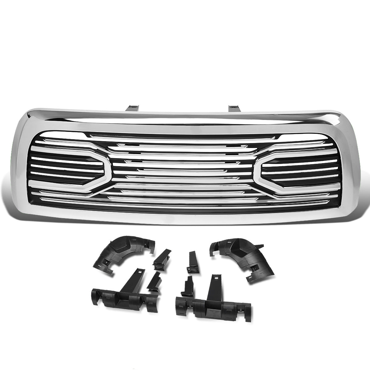 nan GRILLE - 10-18 DODGE RAM 2500, 3500 - BADGELESS BIG HORN STYLE - CHROME