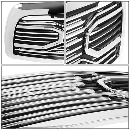 nan GRILLE - 10-18 DODGE RAM 2500, 3500 - BADGELESS BIG HORN STYLE - CHROME