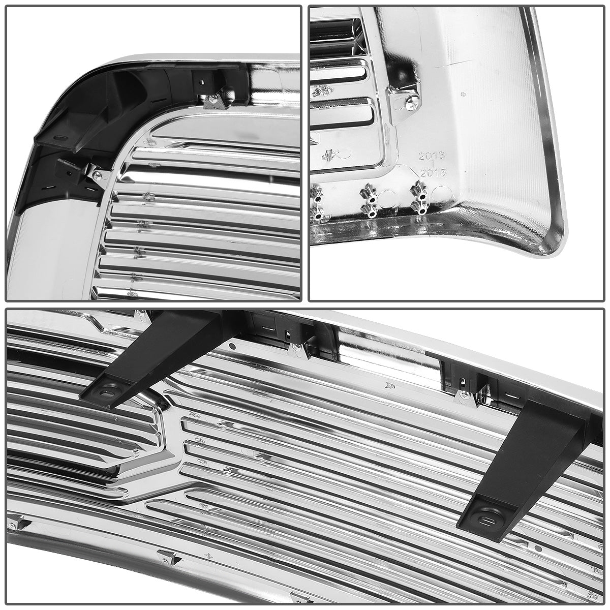 nan GRILLE - 10-18 DODGE RAM 2500, 3500 - BADGELESS BIG HORN STYLE - CHROME