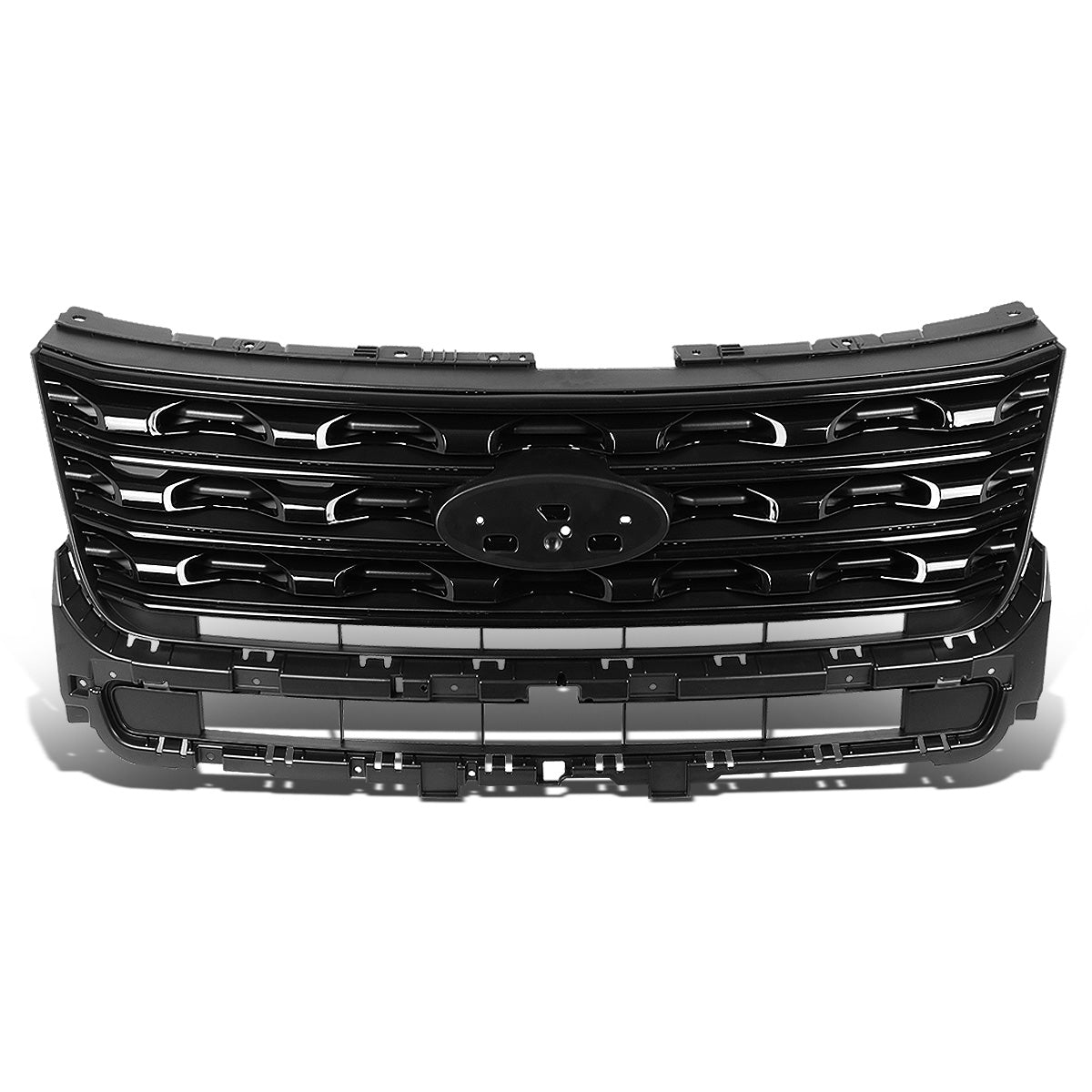 nan GRILLE - 16-17 FORD EXPLORER - OE FACTORY STYLE - GLOSSY - BLACK