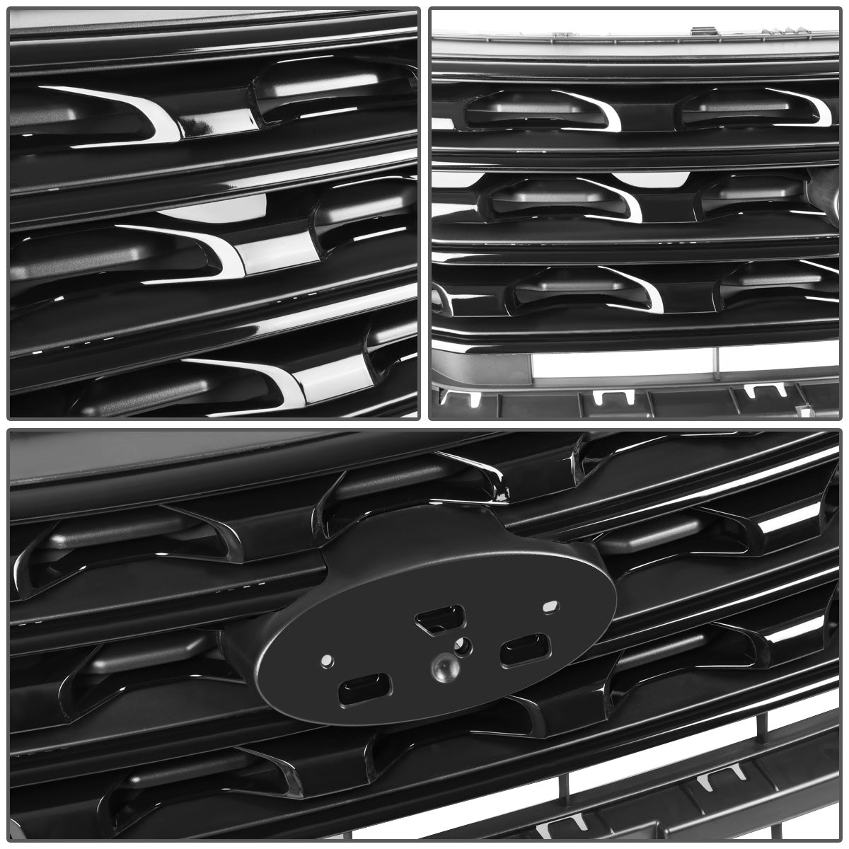 nan GRILLE - 16-17 FORD EXPLORER - OE FACTORY STYLE - GLOSSY - BLACK