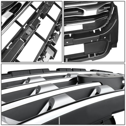 nan GRILLE - 16-17 FORD EXPLORER - OE FACTORY STYLE - GLOSSY - BLACK / CHROME