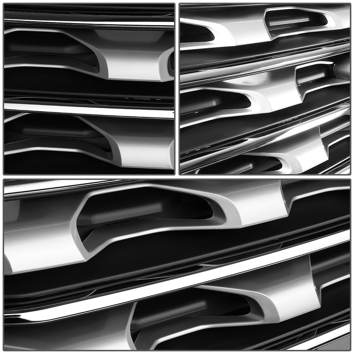 nan GRILLE - 16-17 FORD EXPLORER - OE FACTORY STYLE - GLOSSY - BLACK / CHROME