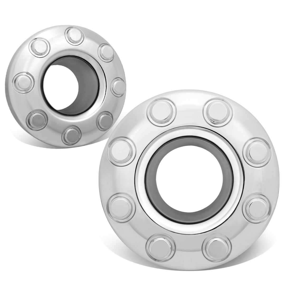 nan WHEEL RIM CENTER HUB CAPS - FRONT - 05-18 FORD F-350 SUPER DUTY - ONLY FITS FACTORY 17" X 6.5" ALUMINUM FRONT WHEELS - FITS 4WD MODELS WITH DUAL REAR WHEELS - 2PCS