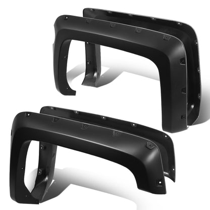 nan WHEEL FLARES - 14-19 CHEVY SILVERADO 1500 - POCKET-RIVETED STYLE - FITS FLEETSIDE MODELS WITH 5.8" BED - TEXTURED - MATTE BLACK