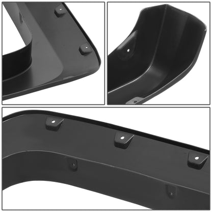 nan WHEEL FLARES - 14-19 CHEVY SILVERADO 1500 - POCKET-RIVETED STYLE - FITS FLEETSIDE MODELS WITH 5.8" BED - TEXTURED - MATTE BLACK