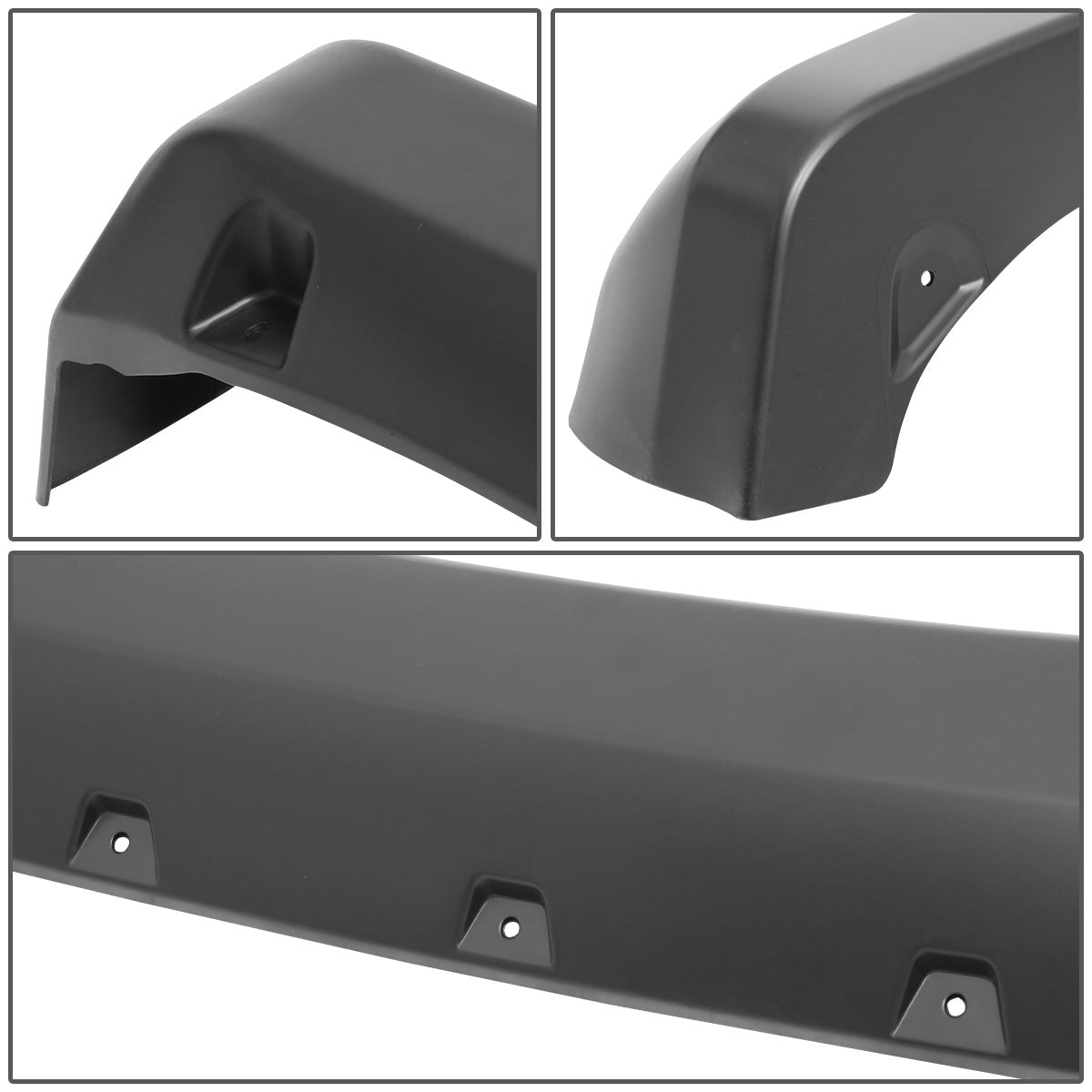 nan WHEEL FLARES - 14-18 CHEVY SILVERADO 2500HD, 3500HD - POCKET-RIVETED STYLE - FITS FLEETSIDE MODELS WITH 6.5' / 8' BED - MATTE BLACK