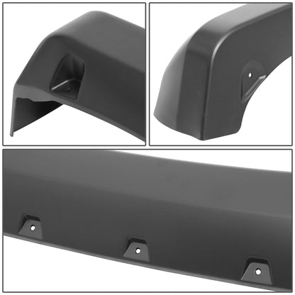 nan WHEEL FLARES - 14-18 CHEVY SILVERADO 2500HD, 3500HD - POCKET-RIVETED STYLE - FITS FLEETSIDE MODELS WITH 6.5' / 8' BED - MATTE BLACK